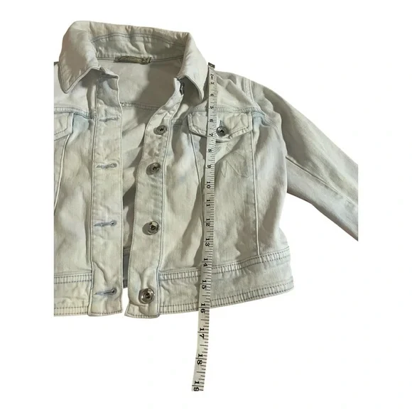 Women's Cream White Denim Jacket - Picture 3 of 10